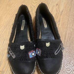 Karl Lagerfeld Black Espadrilles